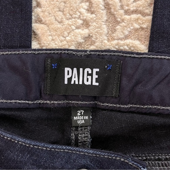 Paige Skyline Skinny Jeans Mid Rise Dark Wash - Picture 8 of 11